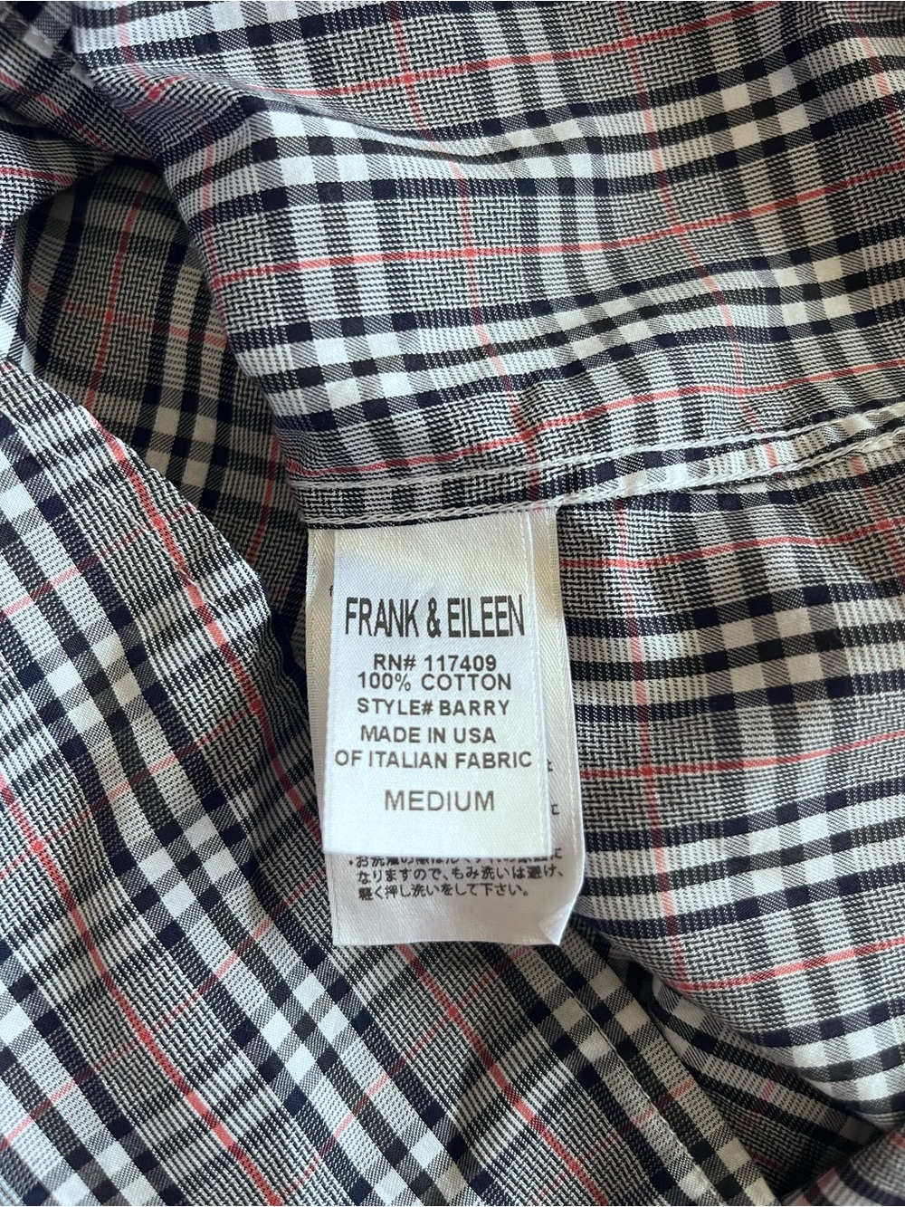 Frank & Eileen “Barry” Purple Plaid 100% Cotton Button-Up Shirt - Picture 7 of 8